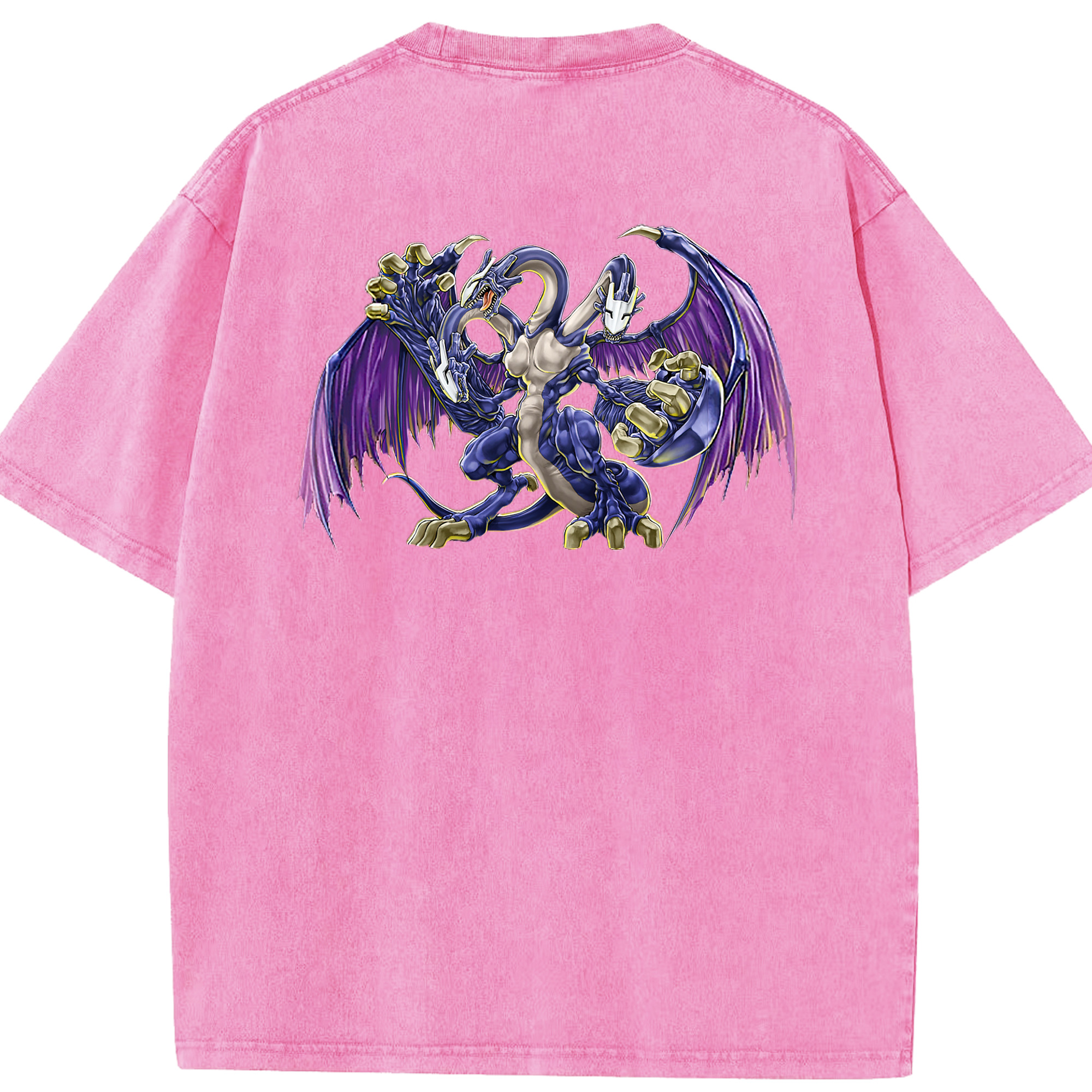 （画像用） 遊☆戯☆王 Yu-Gi-Oh! 綿100% ヴィンテージ風 半袖Tシャツ（背面プリント）